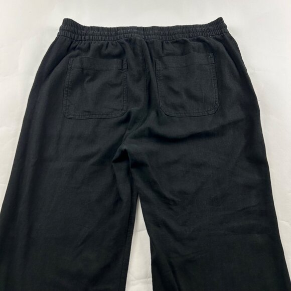 Old Navy Black Linen Blend Wide Leg Lounge Pant M - Picture 7 of 7